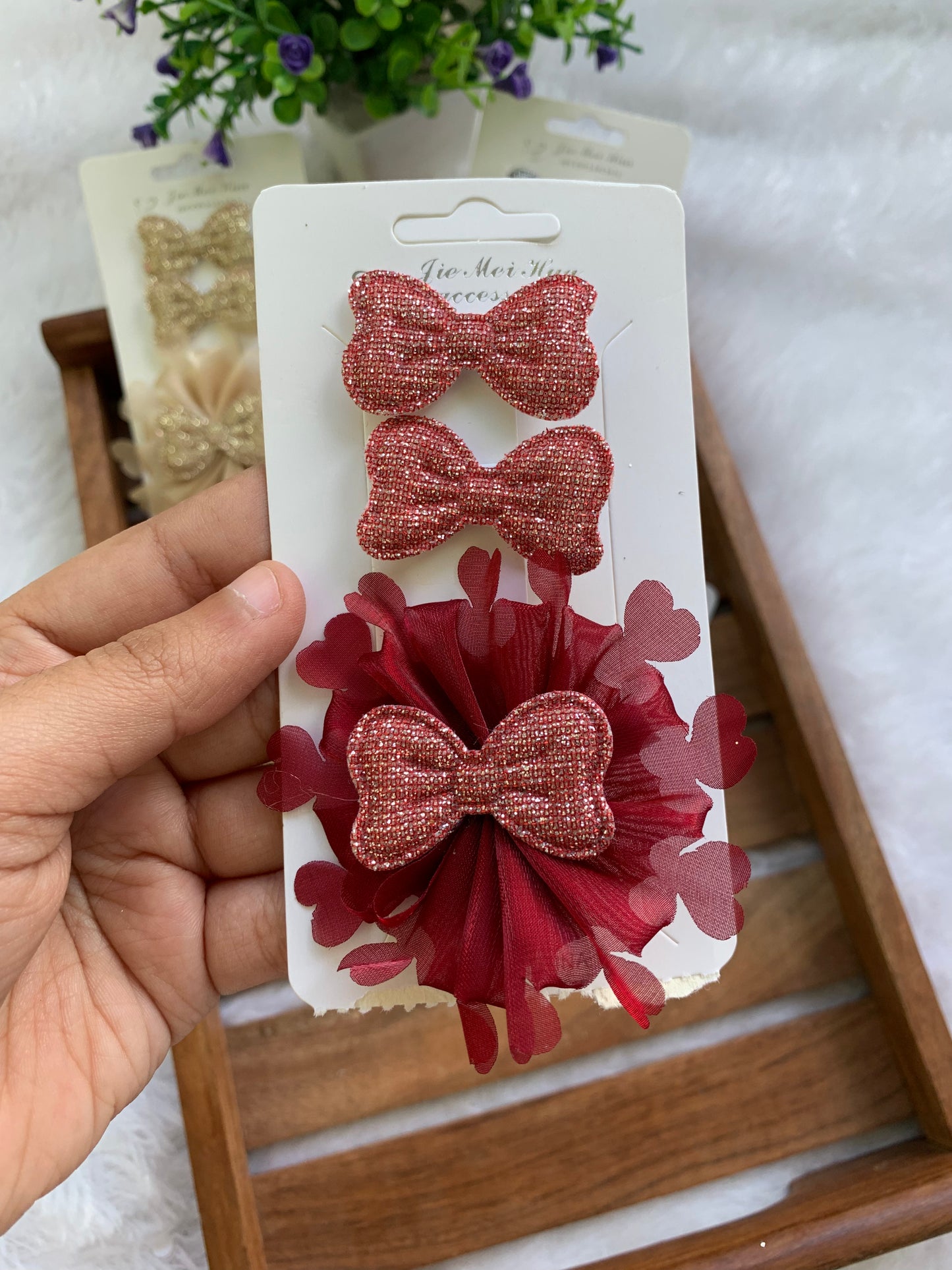 Bling Bow Clip Card