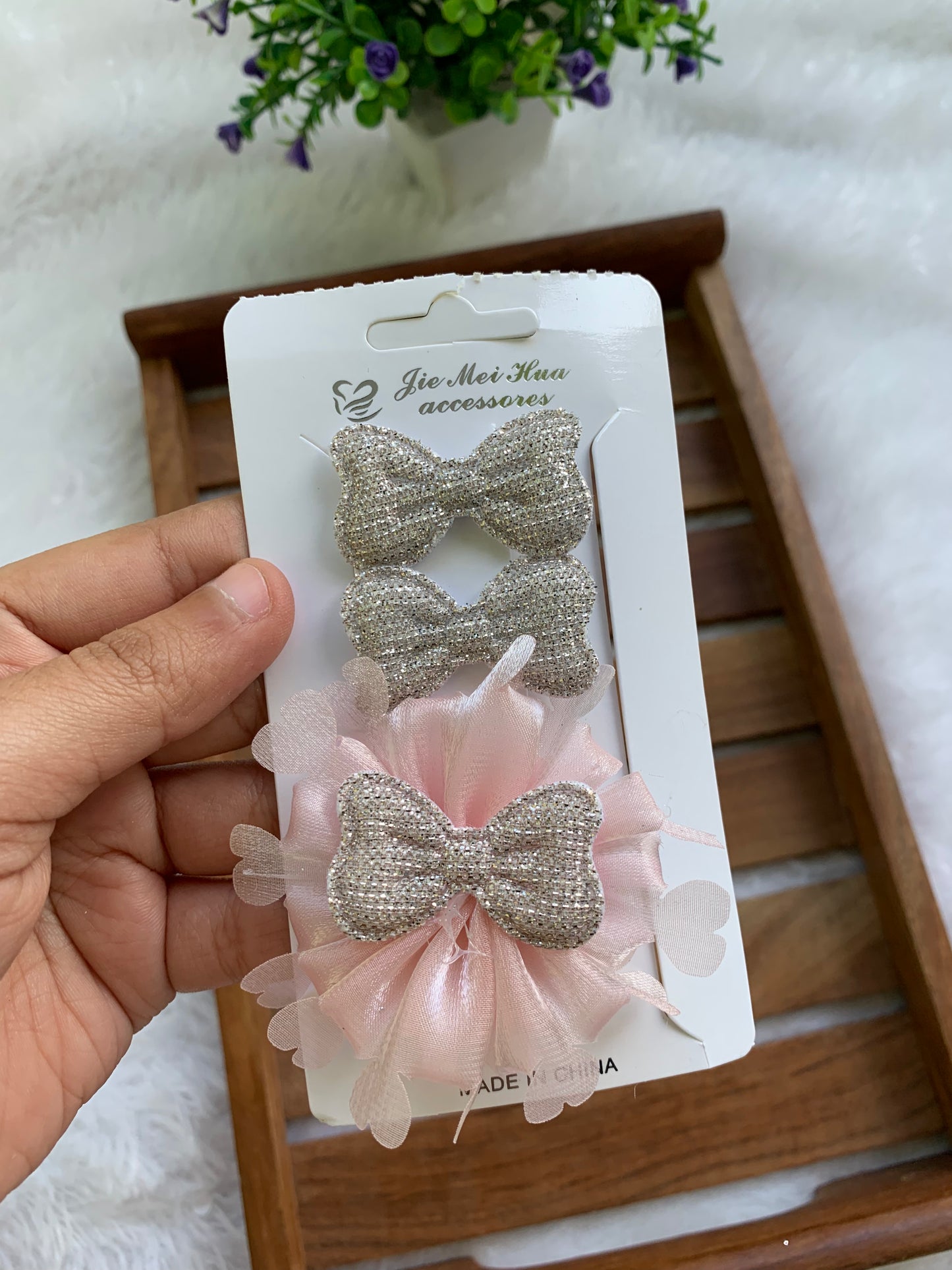 Bling Bow Clip Card