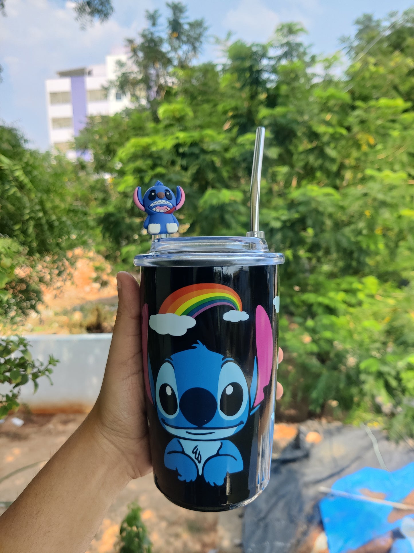 Insulated Steel Kawaii Mugs with steel straw