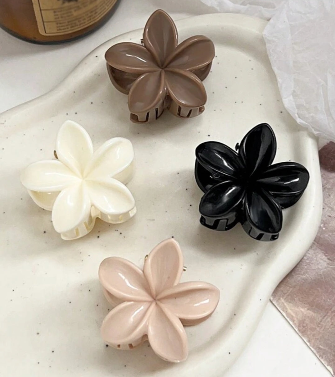 Flower Glossy Hair Claws Mix COLORS