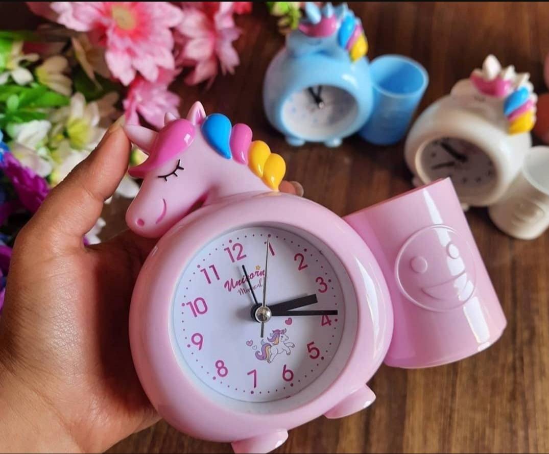 Unicorn Table Clock with Penstand