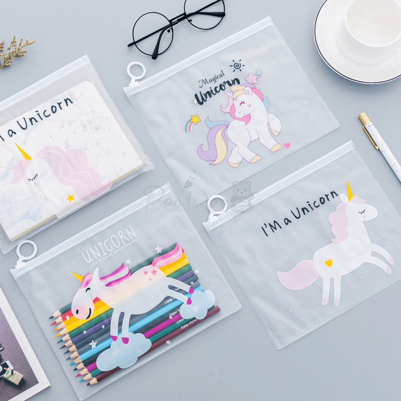 Unicorn A5 Zipper Pouch
