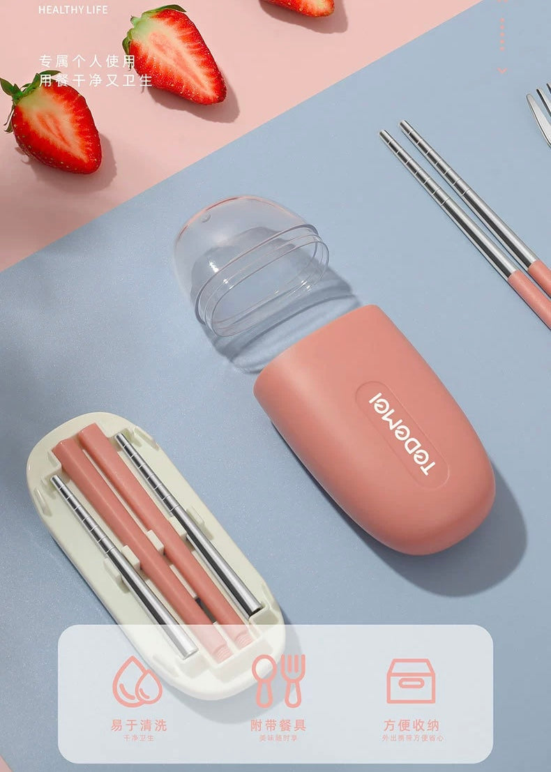 TEDEMEI Travel Friendly Cutlery Set