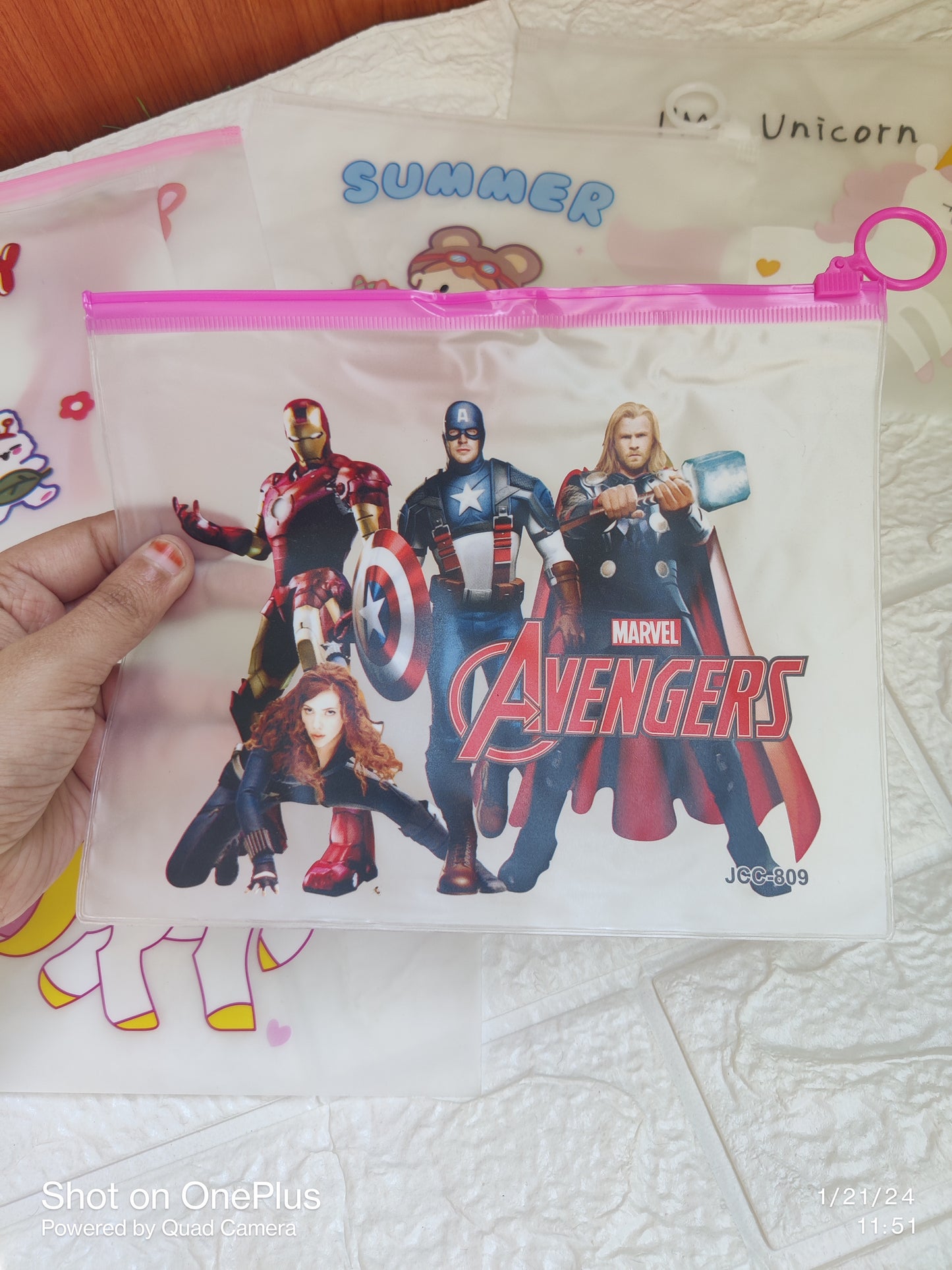 Frozen/ Avengers A5 Transparent Pouches