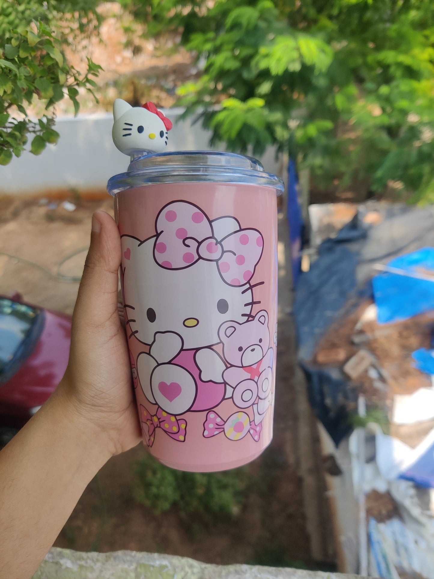 Insulated Steel Kawaii Mugs with steel straw