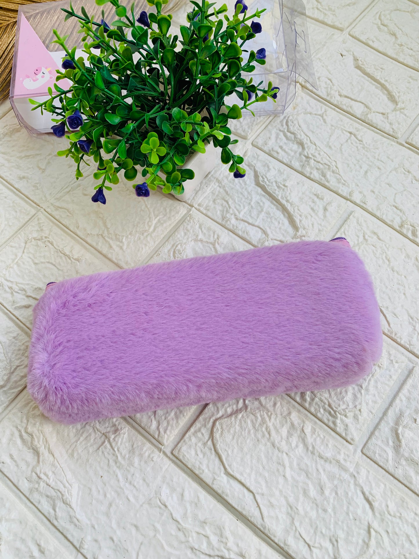 Unicorn Holographic Moving Water Fur Pouch