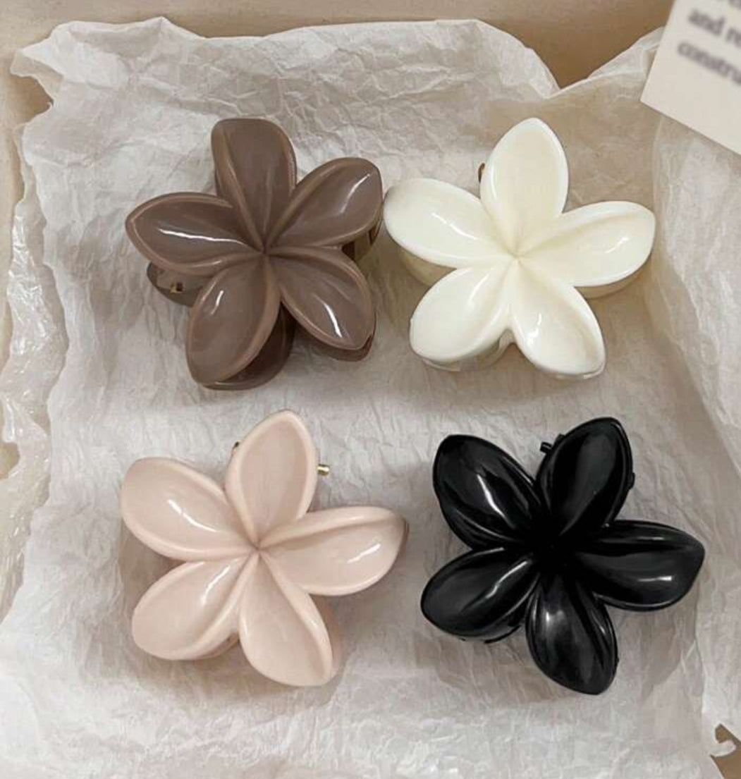 Flower Glossy Hair Claws Mix COLORS