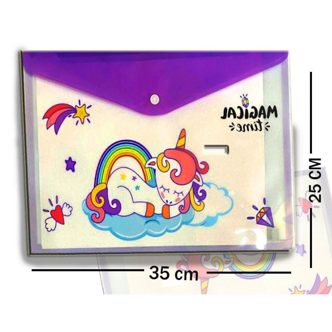 Unicorn File Folder with Button