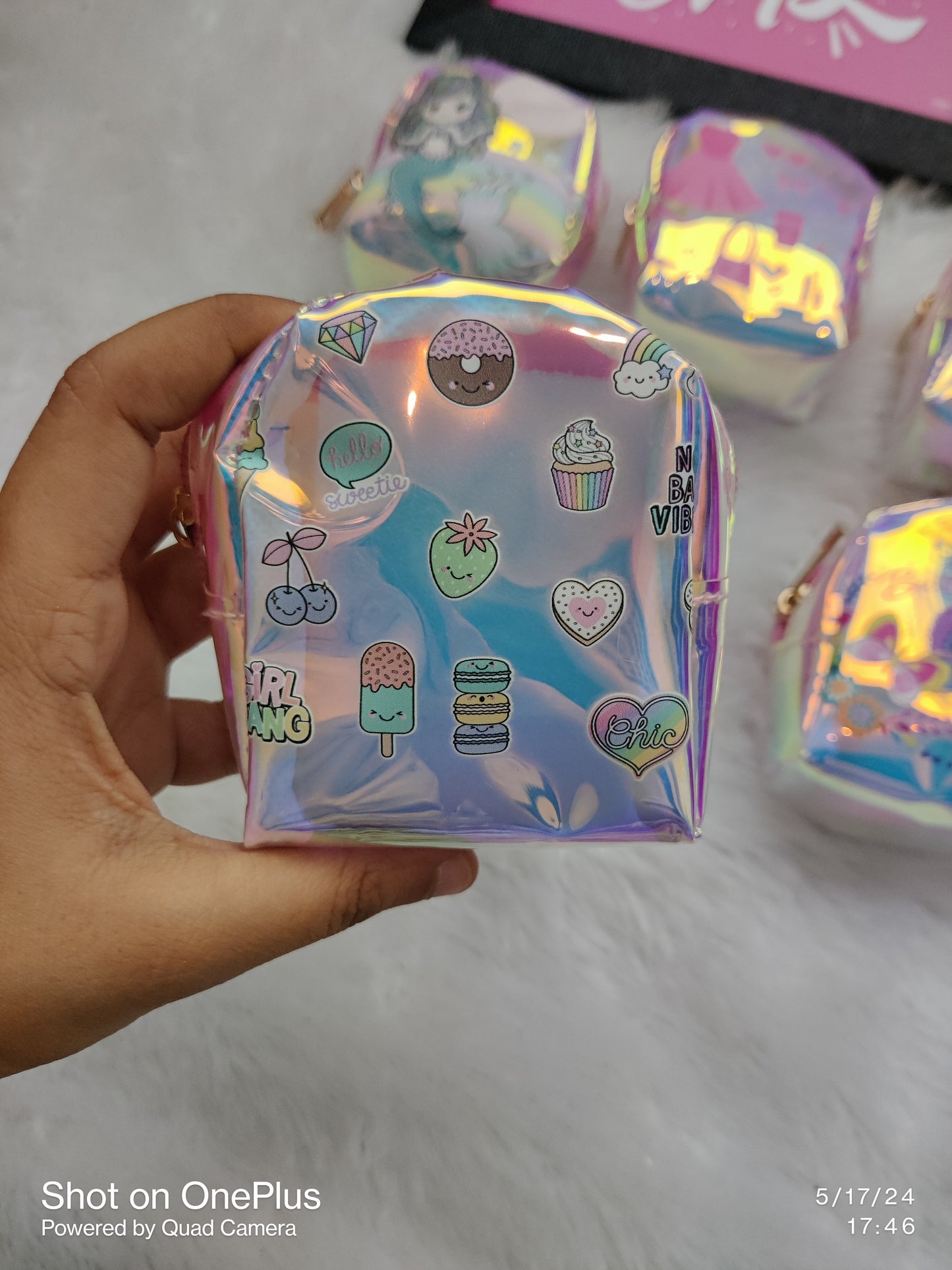 Holographic Coun Pouch Keycharms