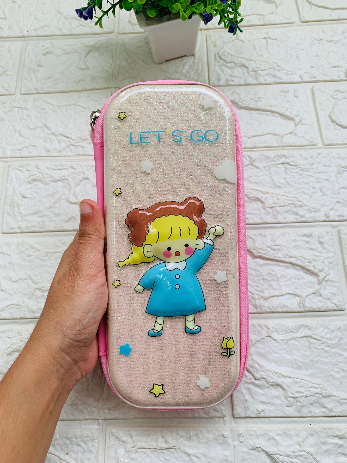 Little Girl Glitter Pencil Case
