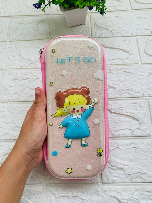 Little Girl Glitter Pencil Case