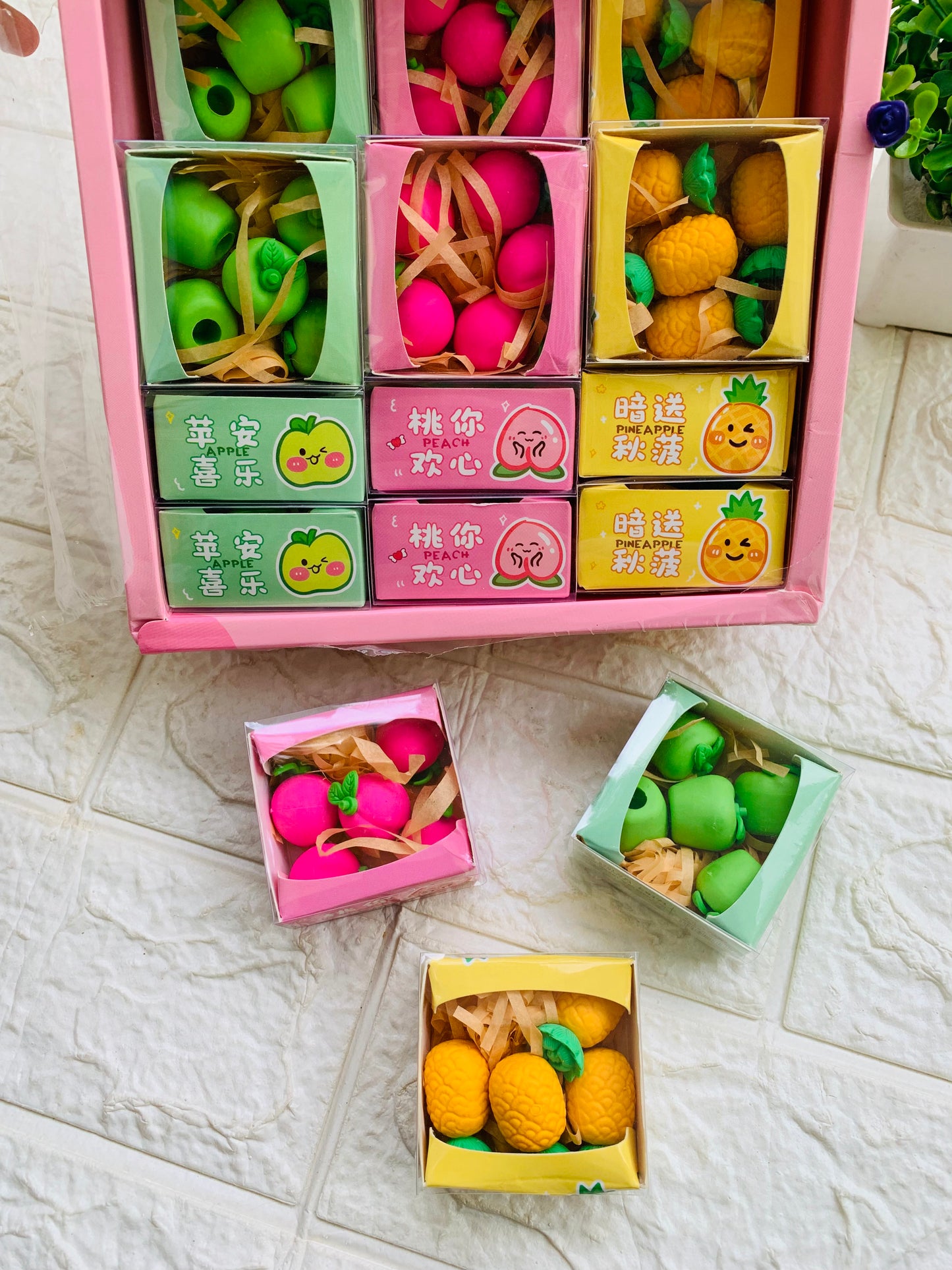 Gift Box Fruit Erasers