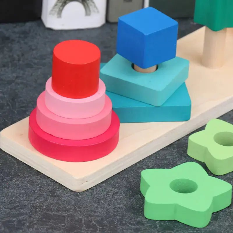 Wooden Geometrical Shape and Color Sorter