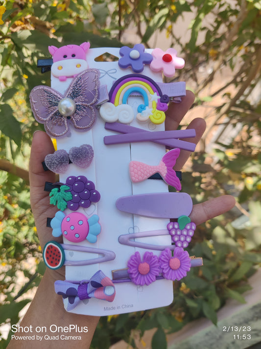 Lavender Butterfly Clip Card