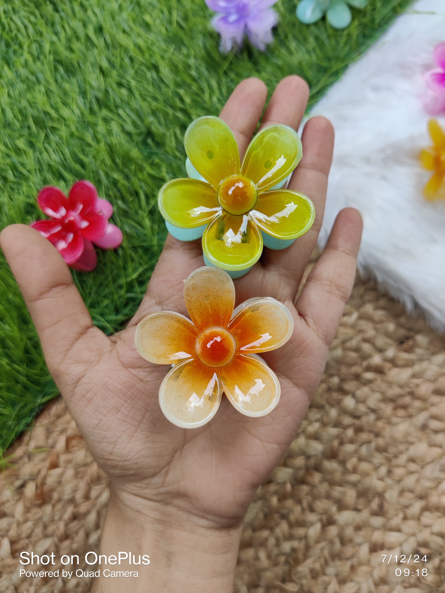 Mini Floral Hair Claws