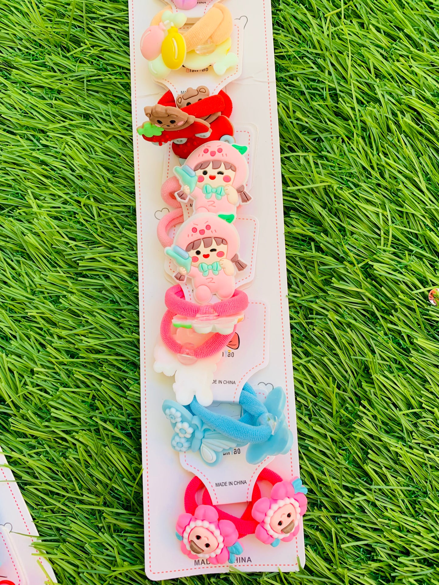 Cartoon Hair Ties Pair ( Pack of 2 Pairs)