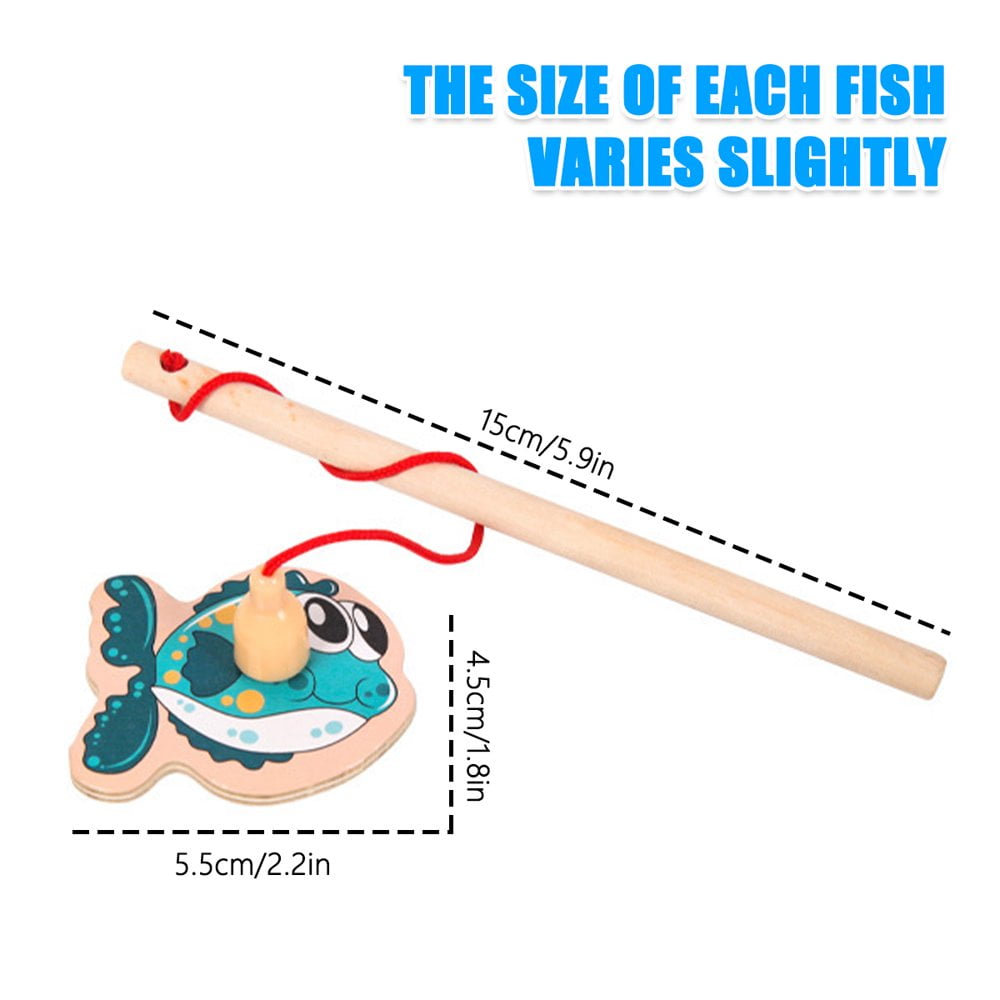 Wooden Fishing Game( 15 fishes)
