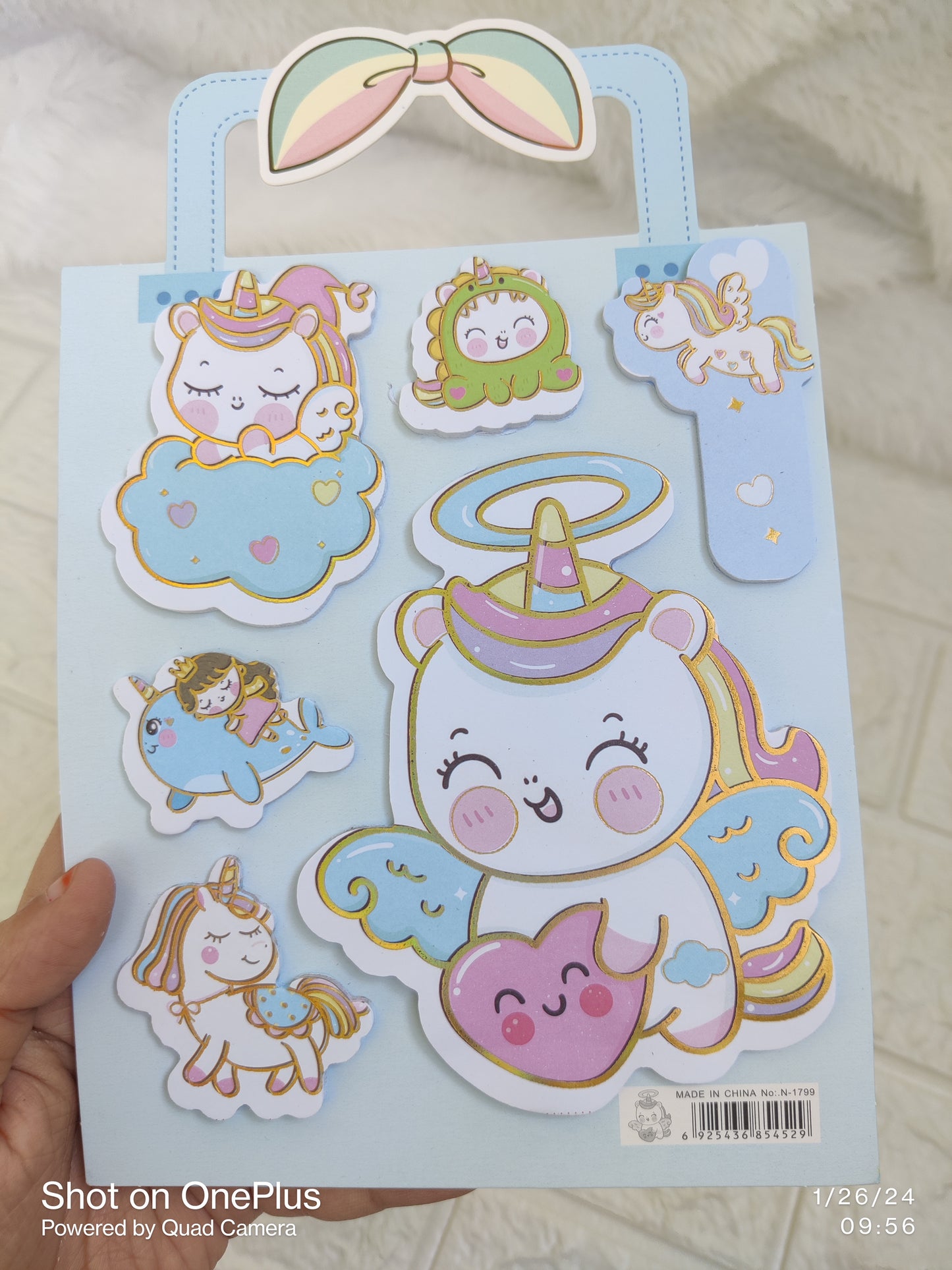 Unicorn Bag Sticky Notes