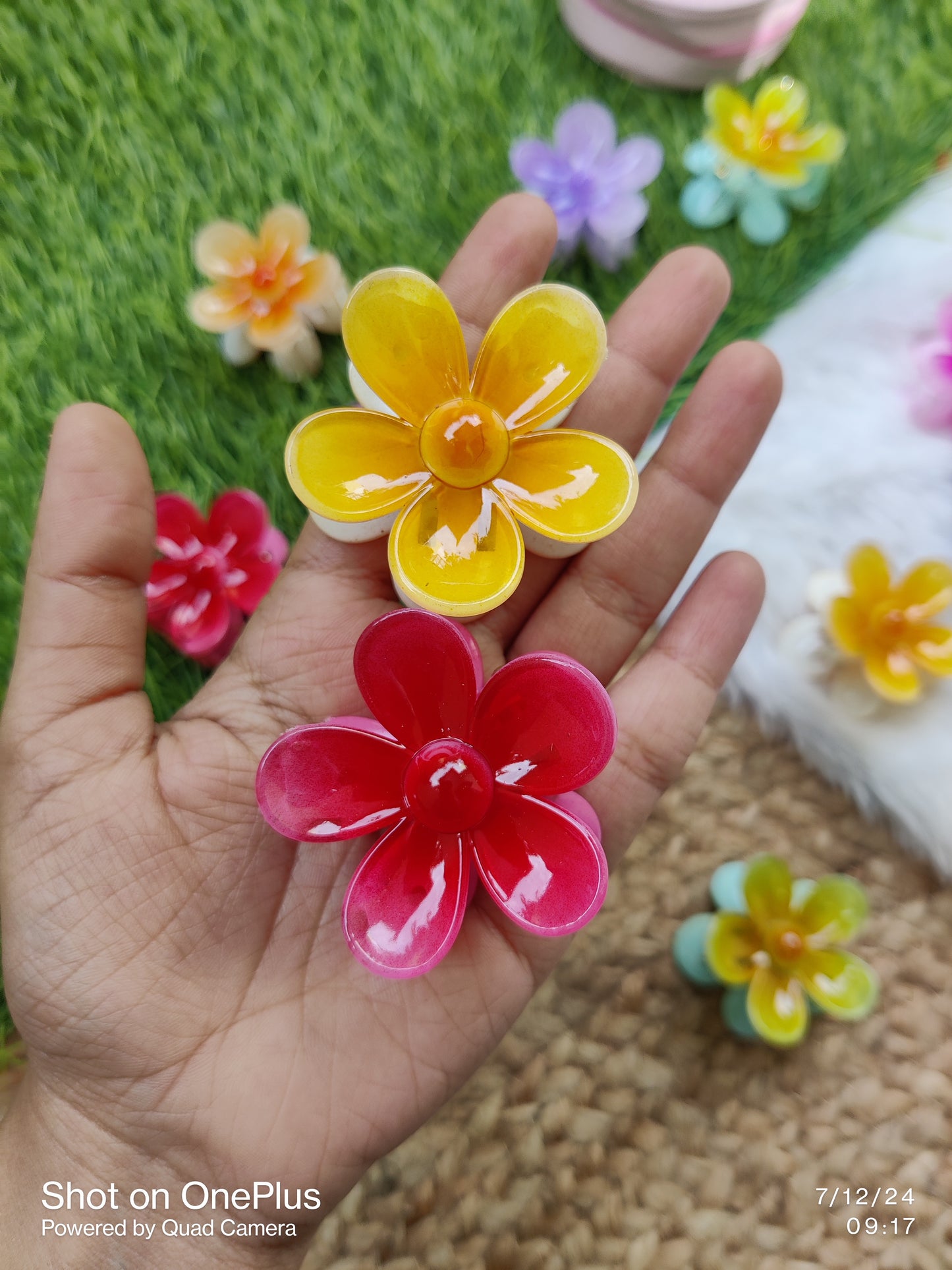 Mini Floral Hair Claws