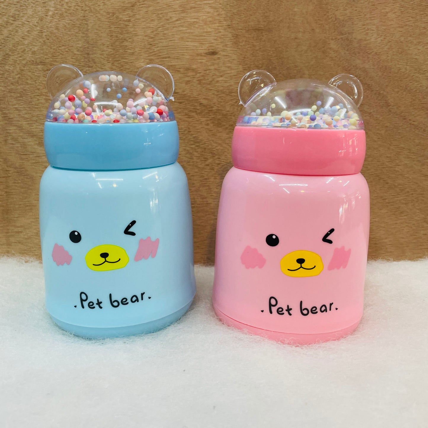 Pet Bear Glass Water Bottle