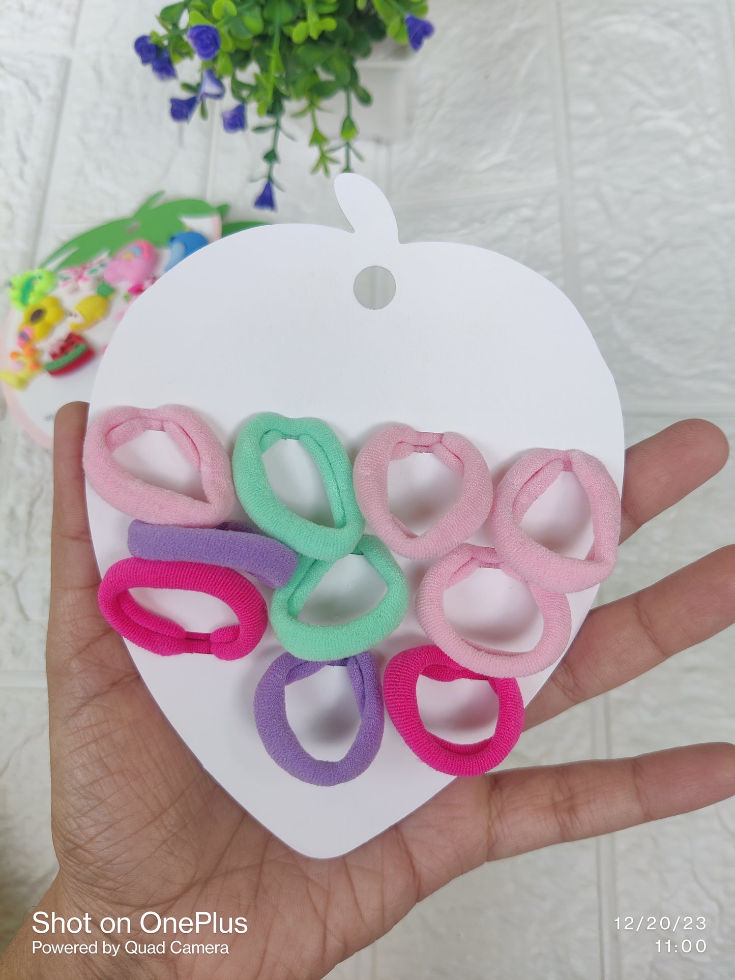 Cartoon Hair ties Card