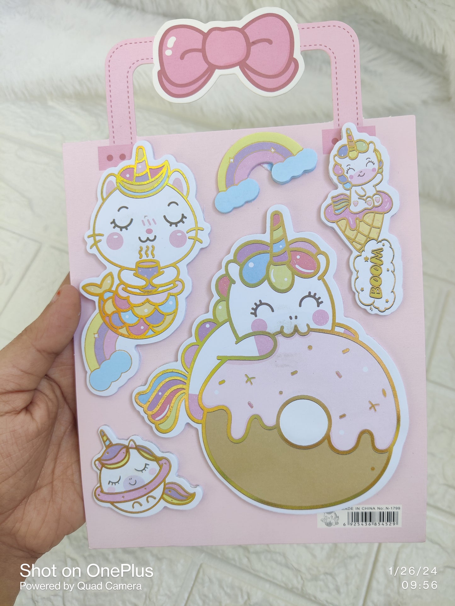 Unicorn Bag Sticky Notes
