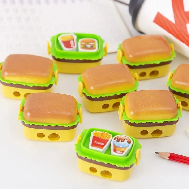 Burger Eraser and Sharpener