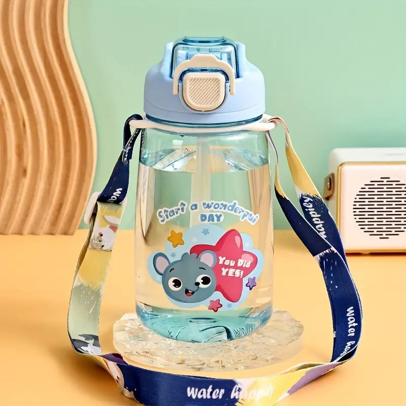 Cartoon Sipper With Neck band/ Bottle