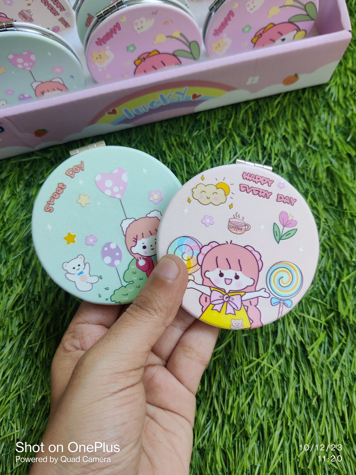 Cute Girl Dual Sided Mirror