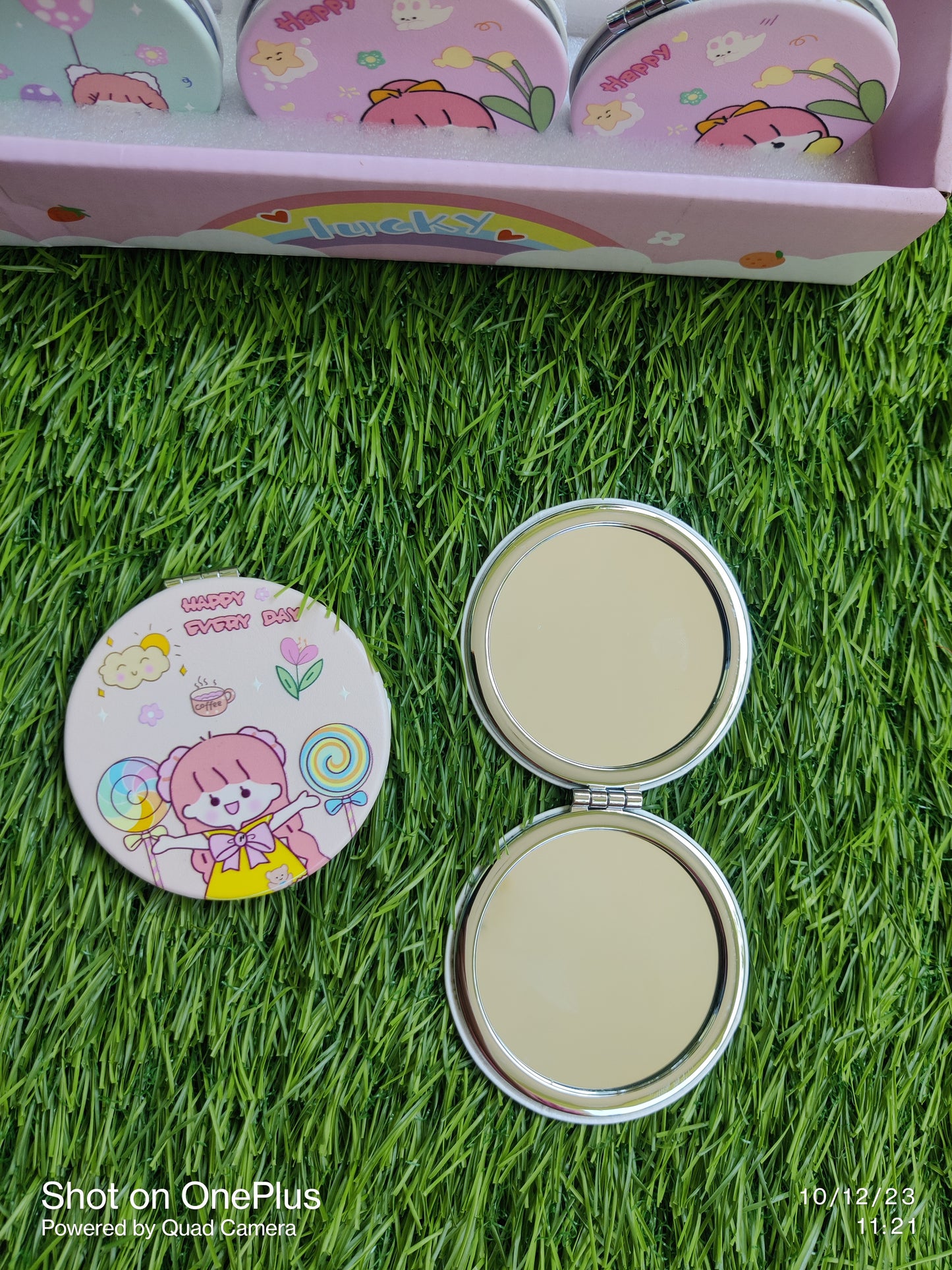 Cute Girl Dual Sided Mirror