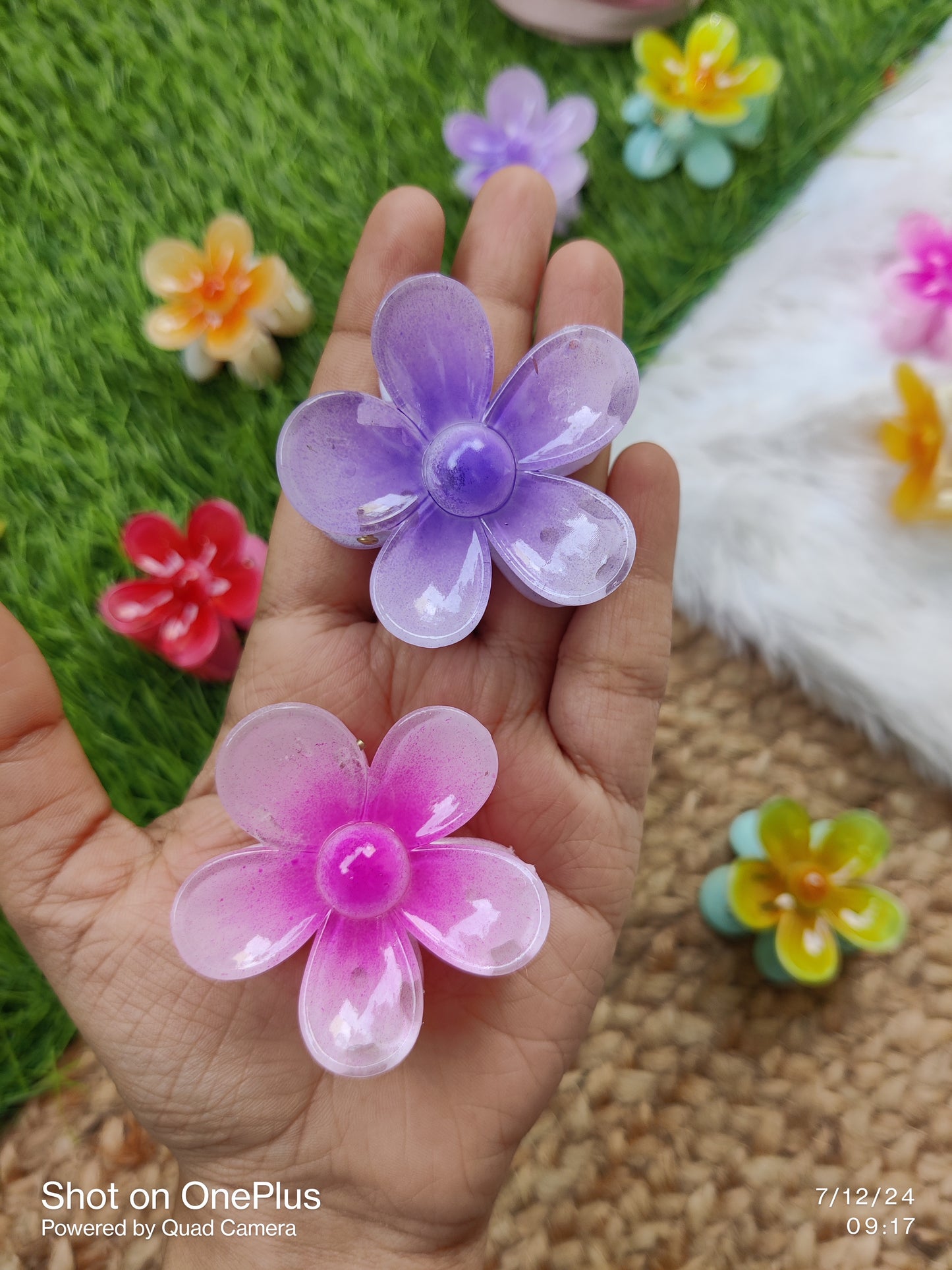 Mini Floral Hair Claws