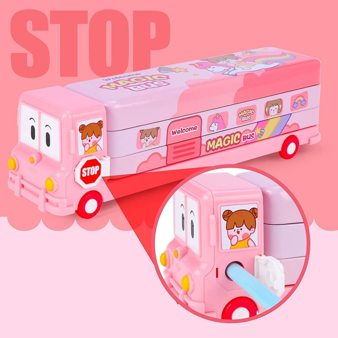 Magic Bus Metal 3 Step Pencil Case