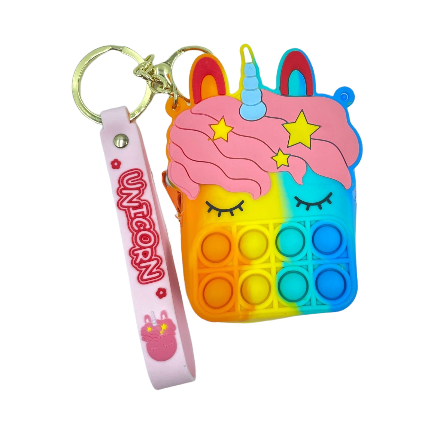 Unicorn Popit Coin Pouch Keycharm