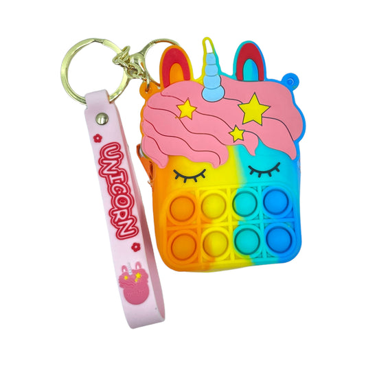 Unicorn Popit Coin Pouch Keycharm