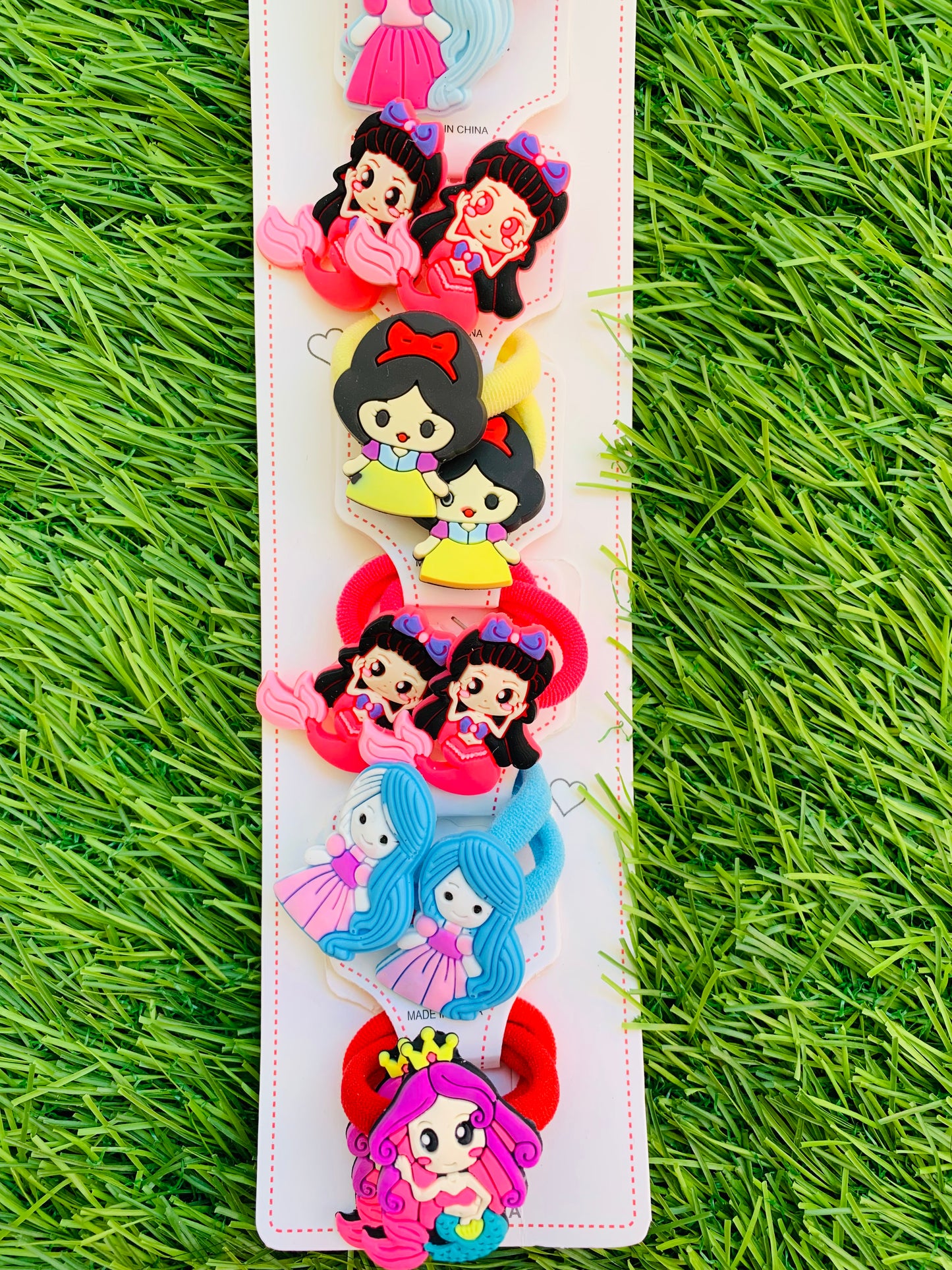 Cartoon Hair Ties Pair ( Pack of 2 Pairs)