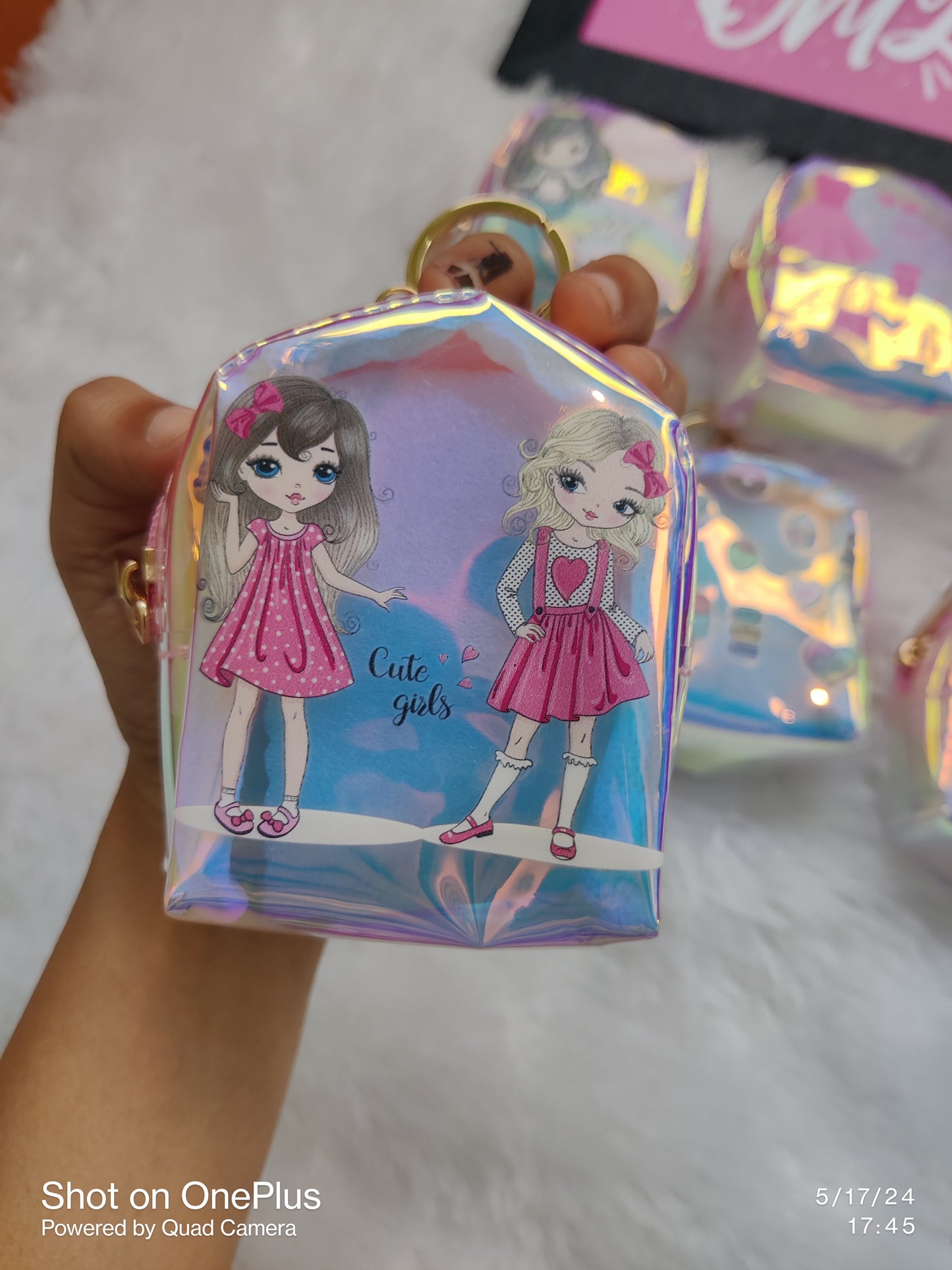 Holographic Coun Pouch Keycharms