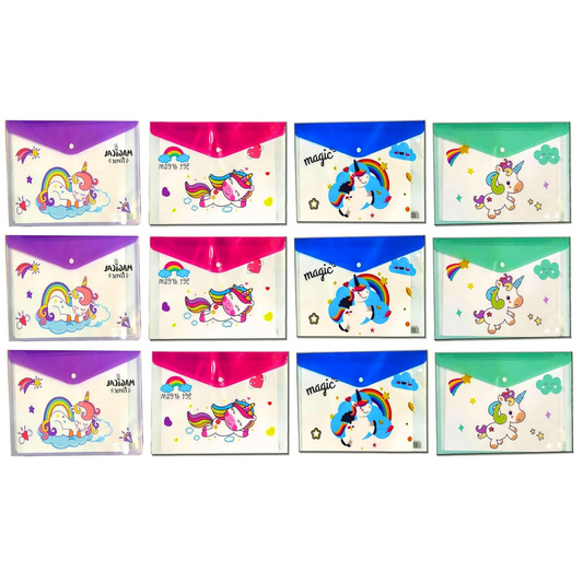 Unicorn File Folder with Button