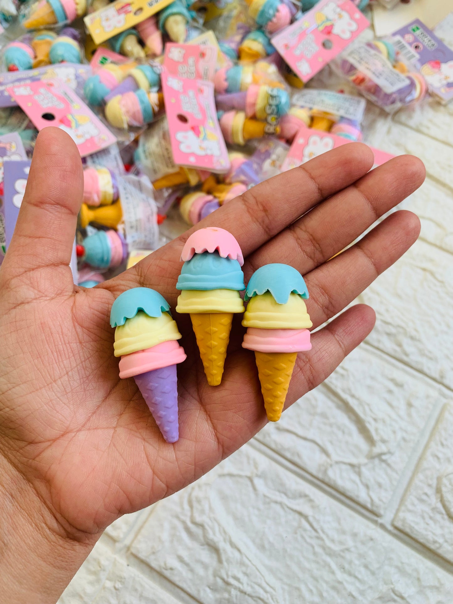 ICECREAM ERASERS( PACK OF 3)