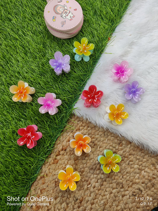 Mini Floral Hair Claws