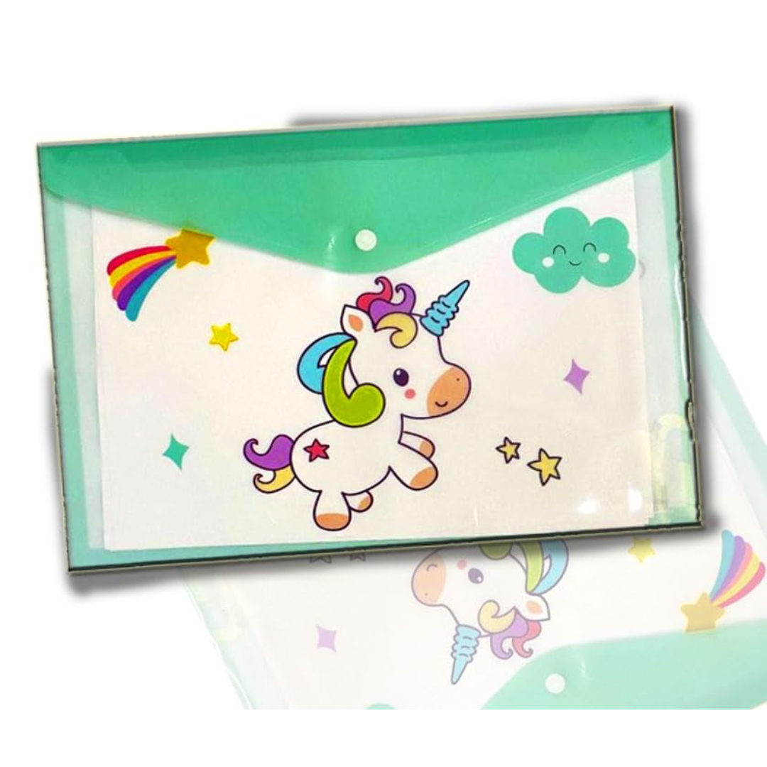 Unicorn File Folder with Button