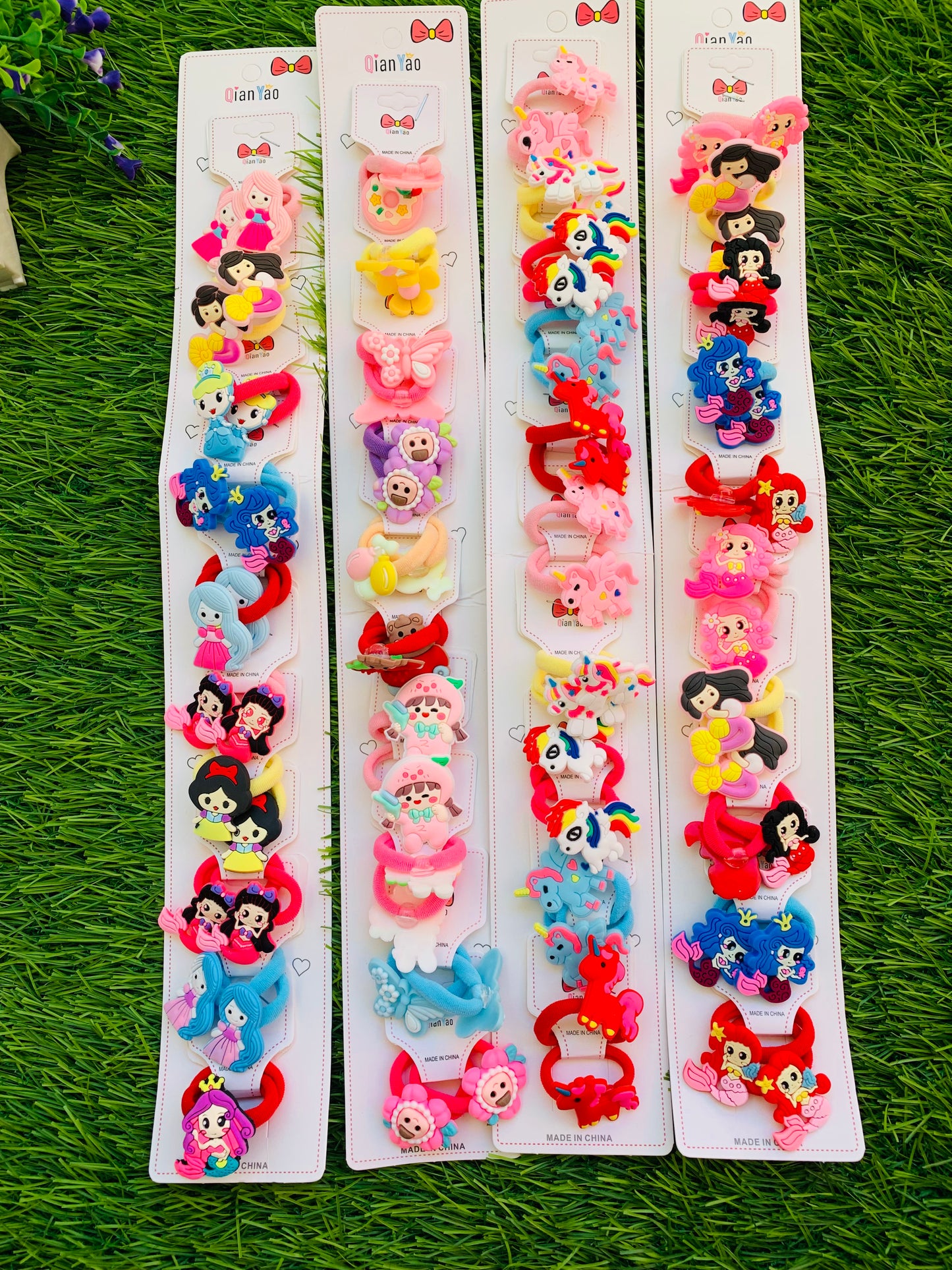 Cartoon Hair Ties Pair ( Pack of 2 Pairs)