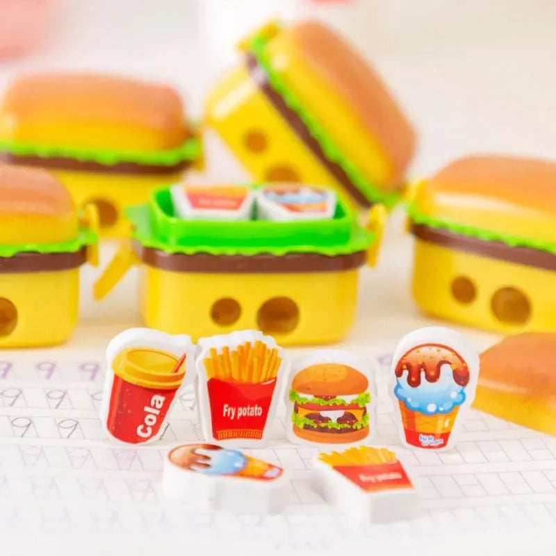 Burger Eraser and Sharpener