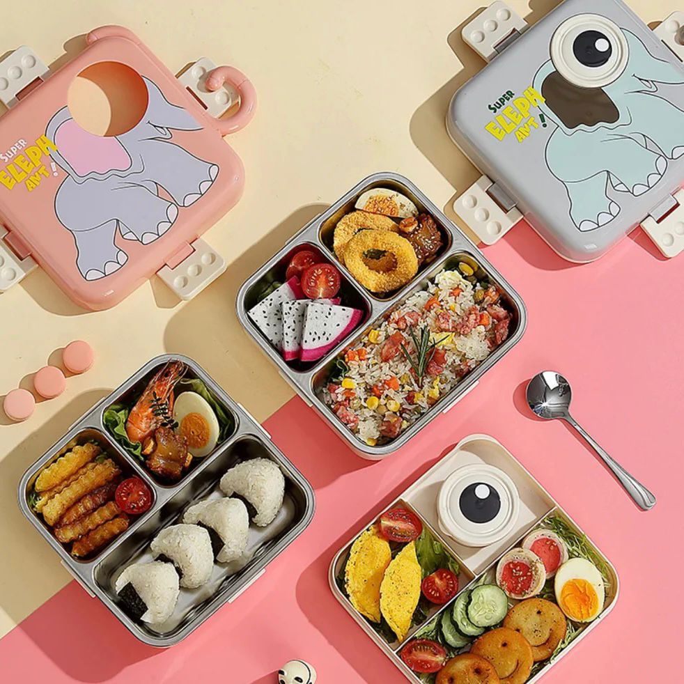 Elephant Bento Lunch Box - Pink
