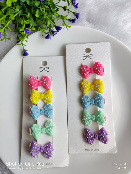 Bow Clip Card Multicolour