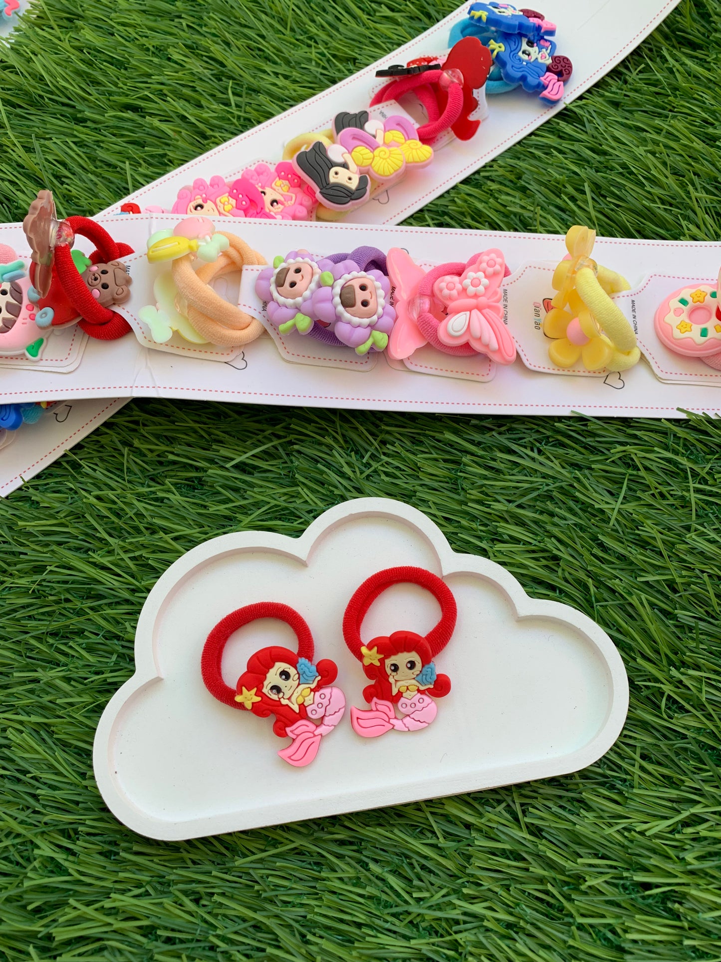 Cartoon Hair Ties Pair ( Pack of 2 Pairs)