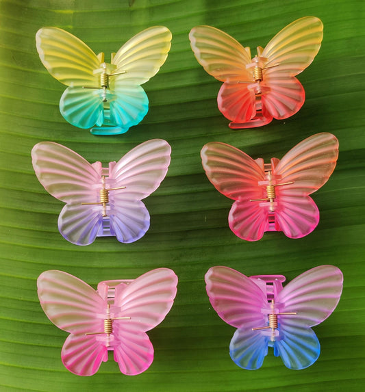 Dual Shaded Butterfly HairClaws